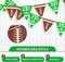 4E's Novelty 4 Pcs Football Flag Banner - 9ft Football Pennant Banner, Game Day Decor